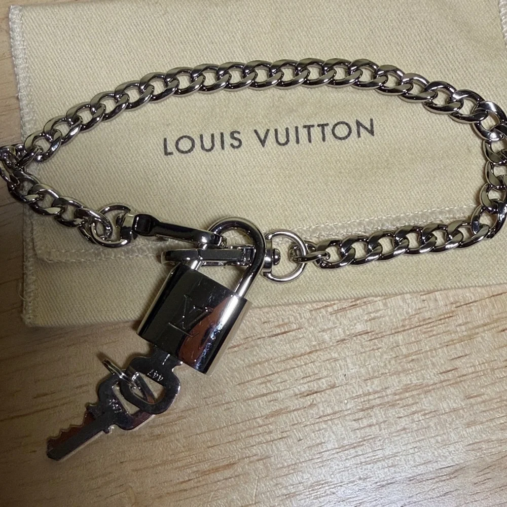 Louis Vuitton Silver Lock&Key With Chain & Dust Bag!!!